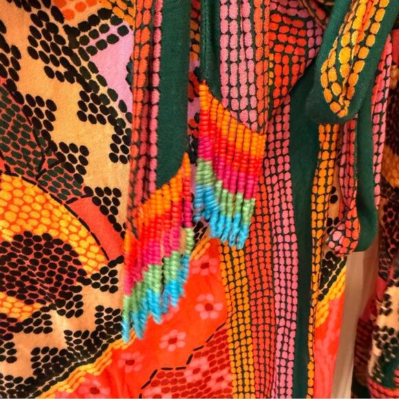 Farm Rio Dotted Patch Scarf Wrap Dress - Picture 6 of 8